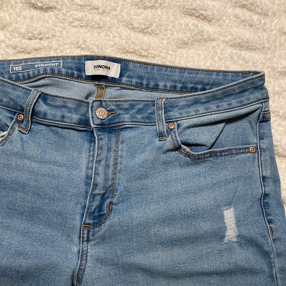 Sonoma Straight Leg Denim Jeans - 16 SHORT - Picture 3 of 5